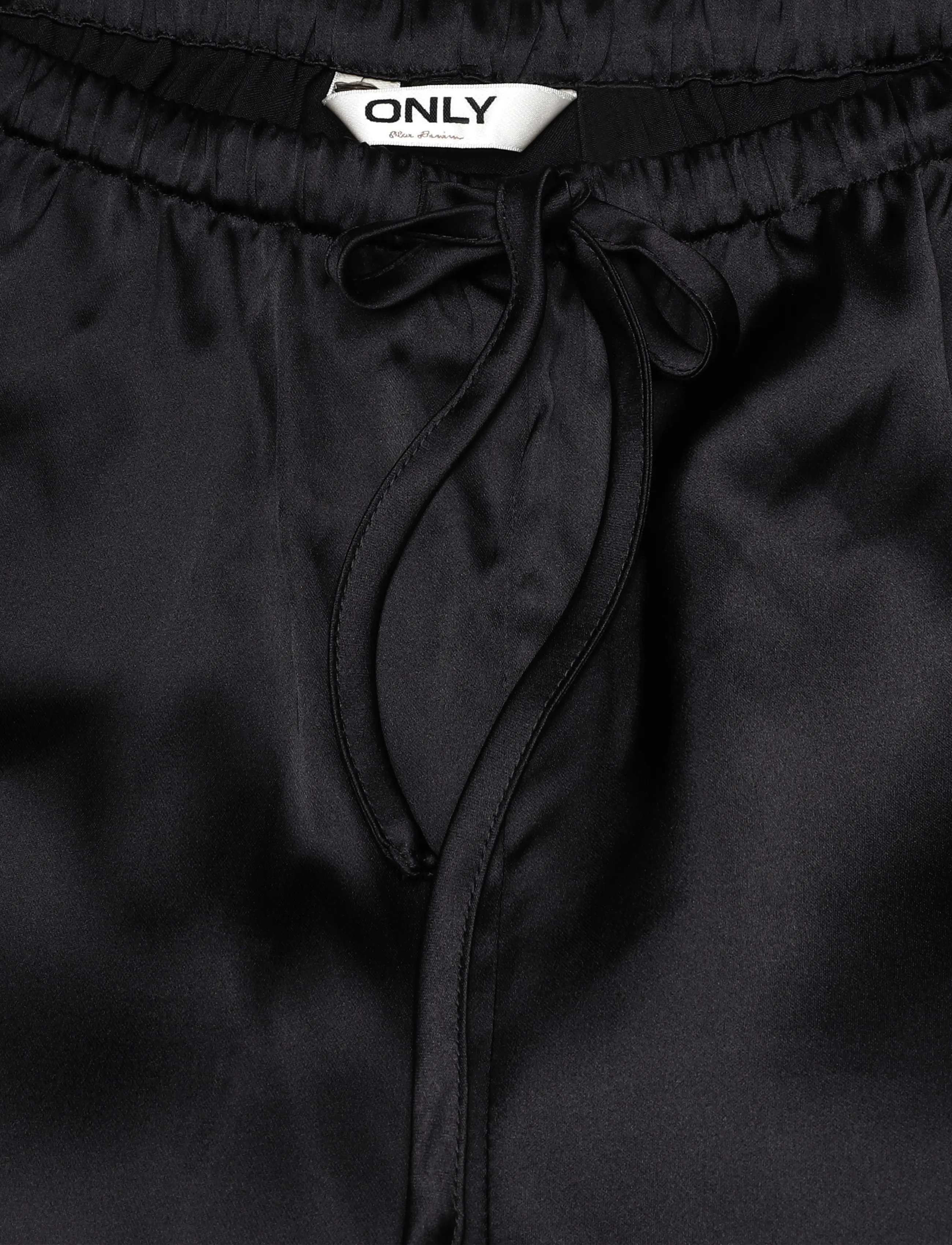 ONLY - ONLNEMA INDONA PULL UP PANT WVN - sirged püksid - black - 2