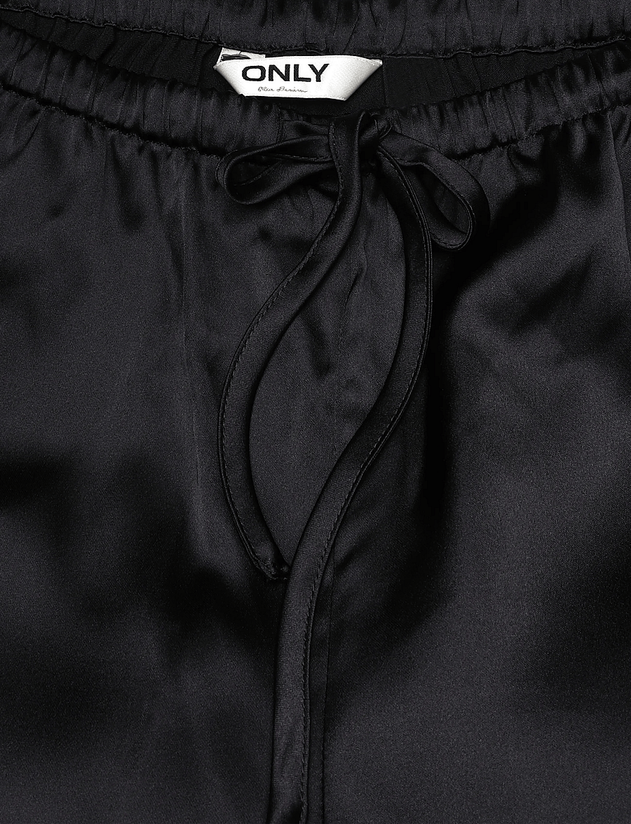 ONLY - ONLNEMA INDONA PULL UP PANT WVN - sirged püksid - black - 2