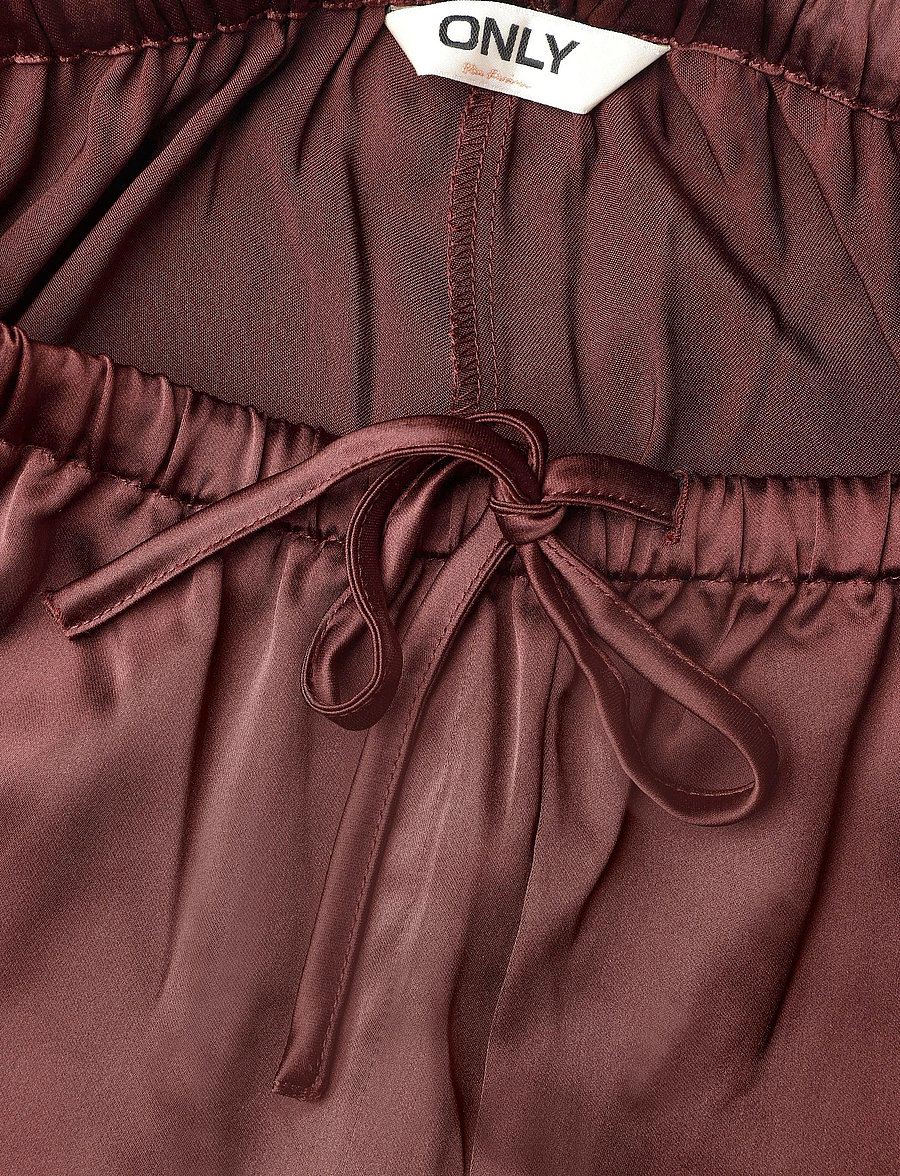 ONLY - ONLNEMA INDONA PULL UP PANT WVN - raka byxor - chocolate torte - 2