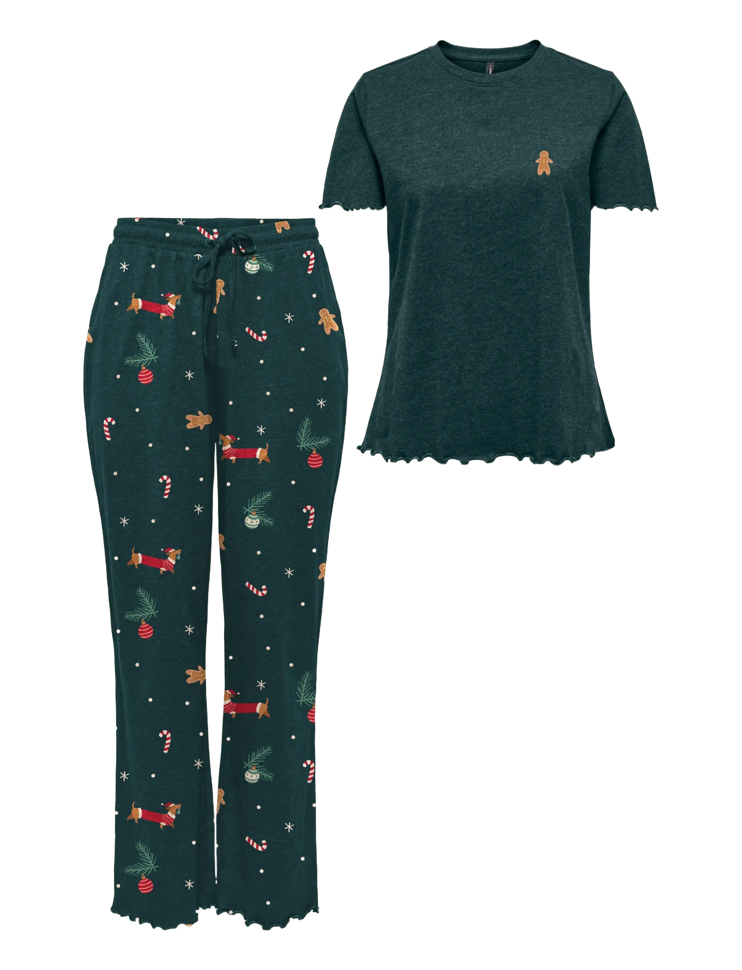ONLY ONLNEW BLANCA SS XMAS SET RS JRS - Kläder - PONDEROSA PINE / green