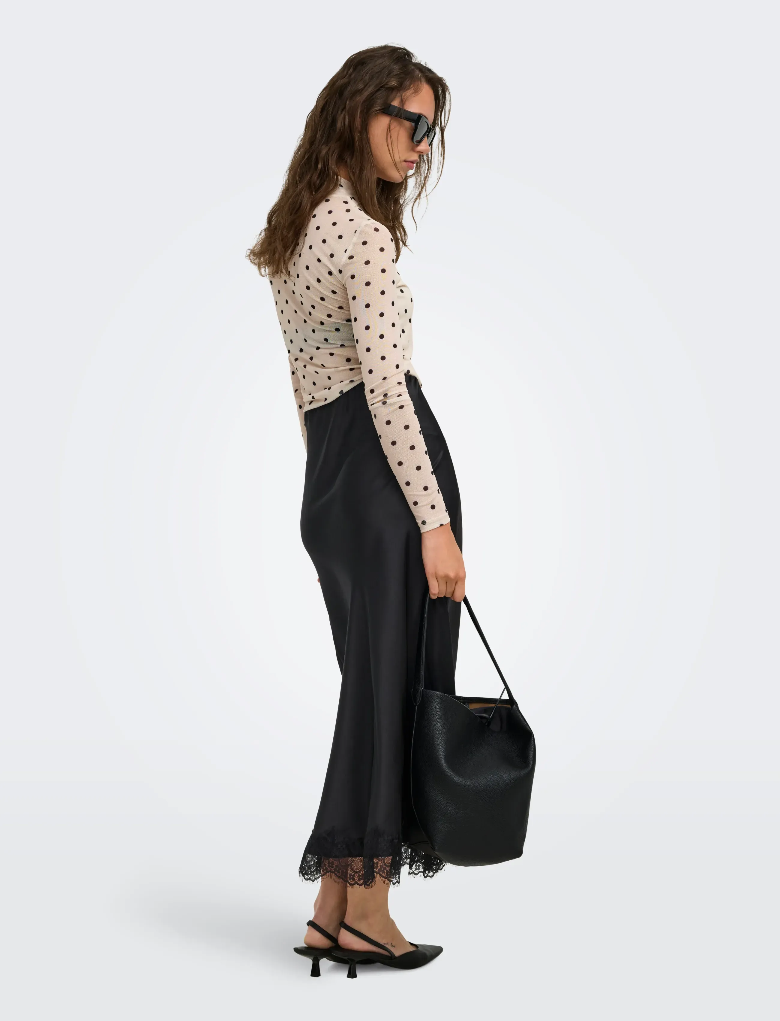 ONLY Onlmenus Long Lace Skirt Wvn kjolar dam – bild 2