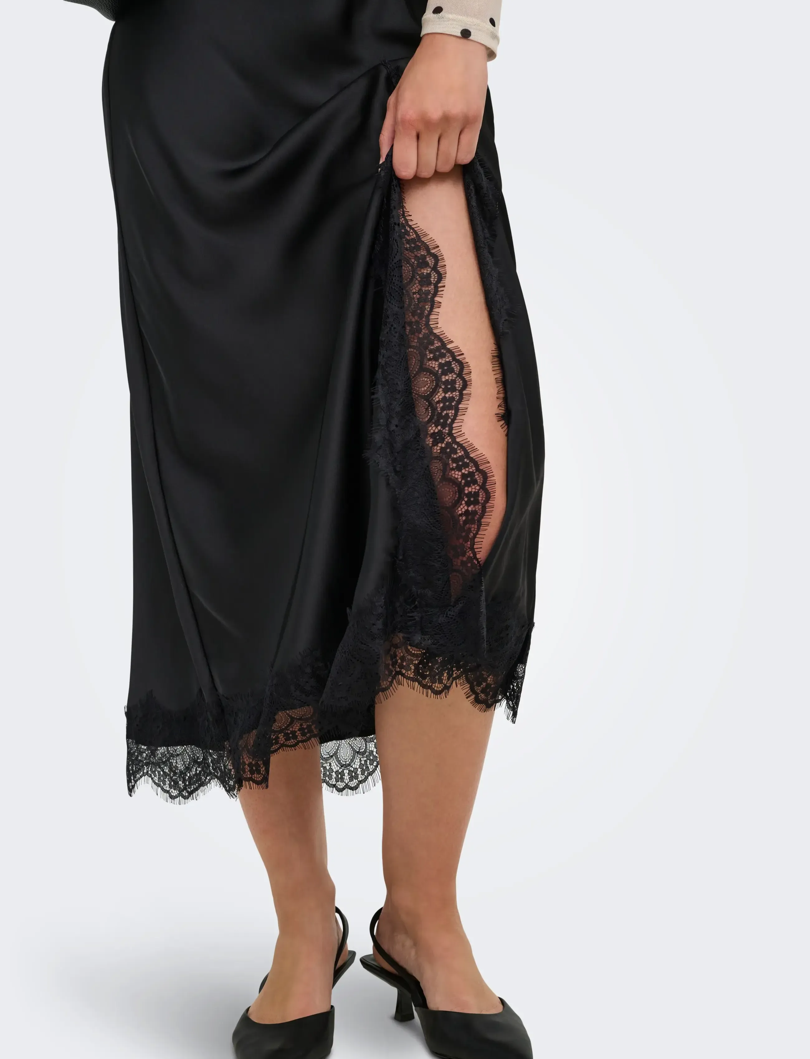 ONLY Onlmenus Long Lace Skirt Wvn kjolar dam – bild 4