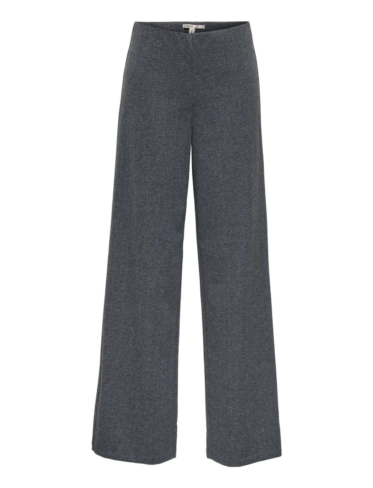 ONLY - ONLBREMEN MW HERRINGBONE WIDE PANT PNT - dark grey melange - 1