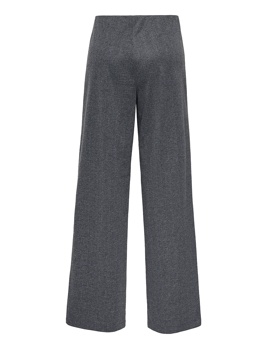 ONLY - ONLBREMEN MW HERRINGBONE WIDE PANT PNT - dark grey melange - 2