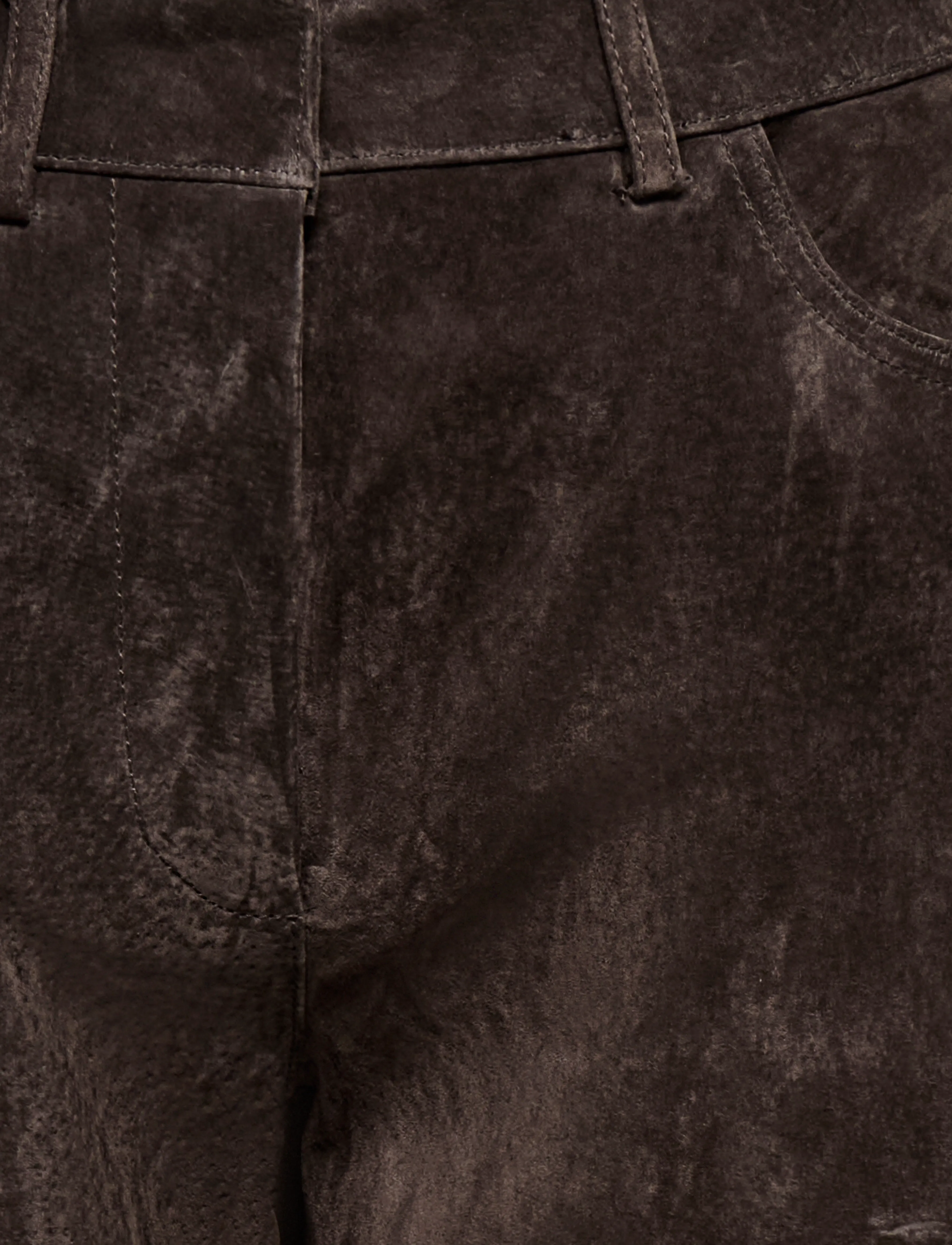ONLY - ONLISLA REAL SUEDE PANT OTW - nahkpüksid - coffee bean - 2