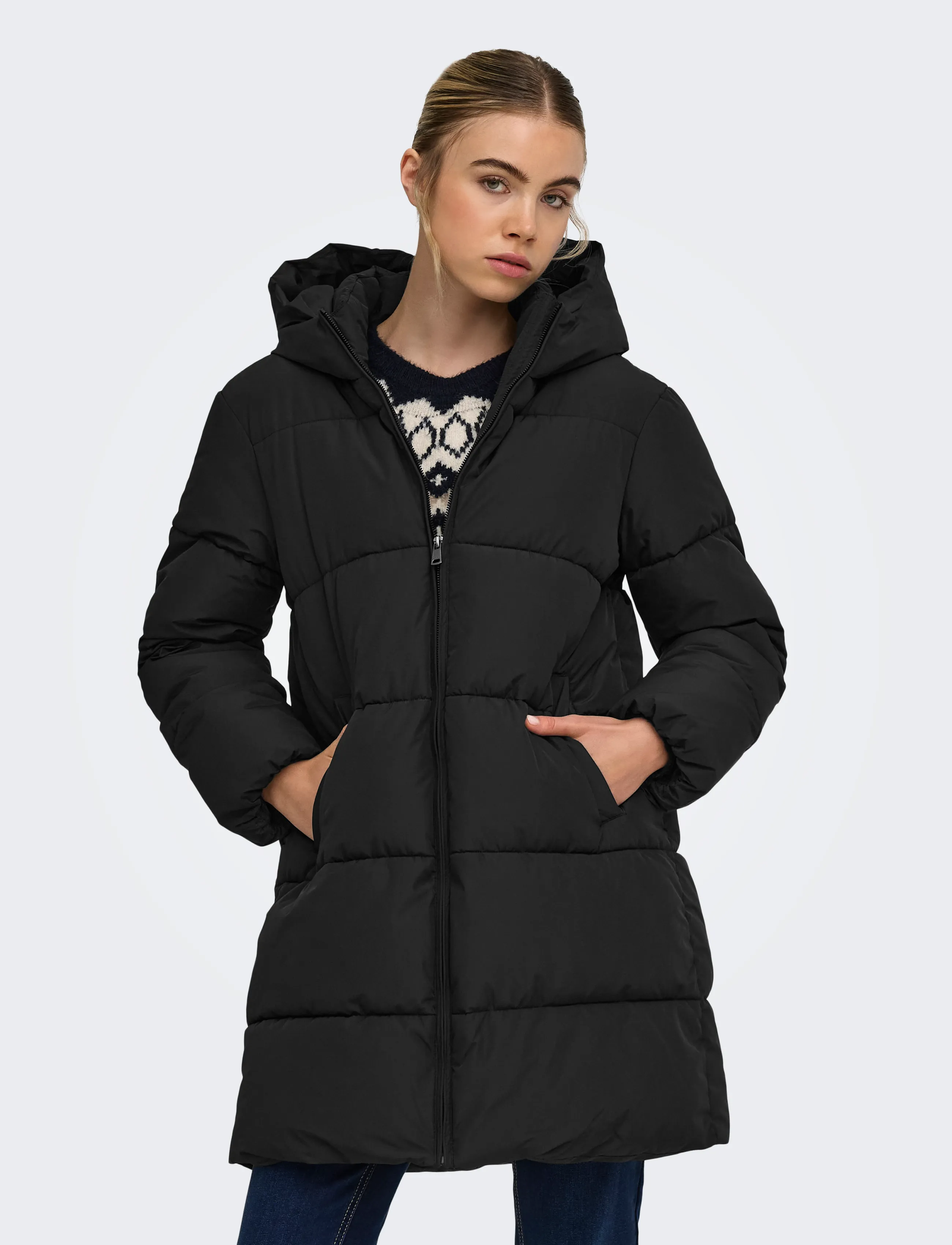 ONLY ONLJUTA PUFFER COAT OTW NOOS - Coats - BLACK / black
