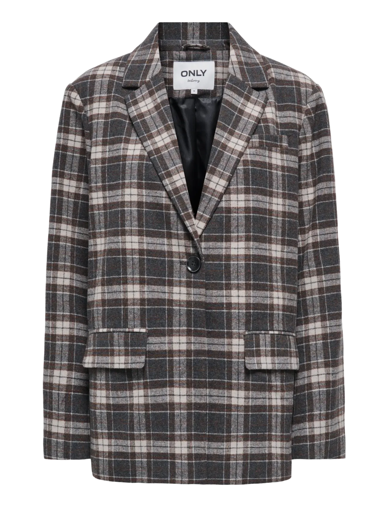 ONLY ONLNOELIA-CHELSEA L/S CHECK BLAZER TLR - Blazer - BLACK / grey