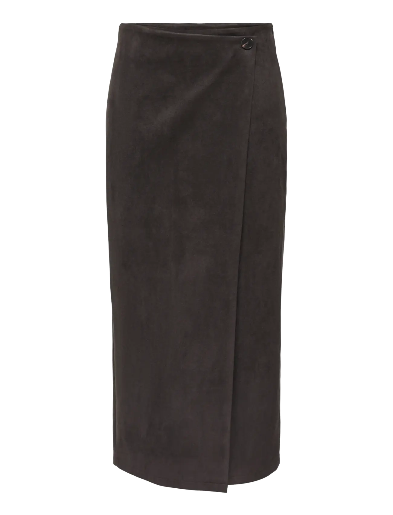 ONLY ONLMIRA HW FAUX SUEDE LON WRAP SKIRT PNT - Seelikud - AFTER DARK / brown