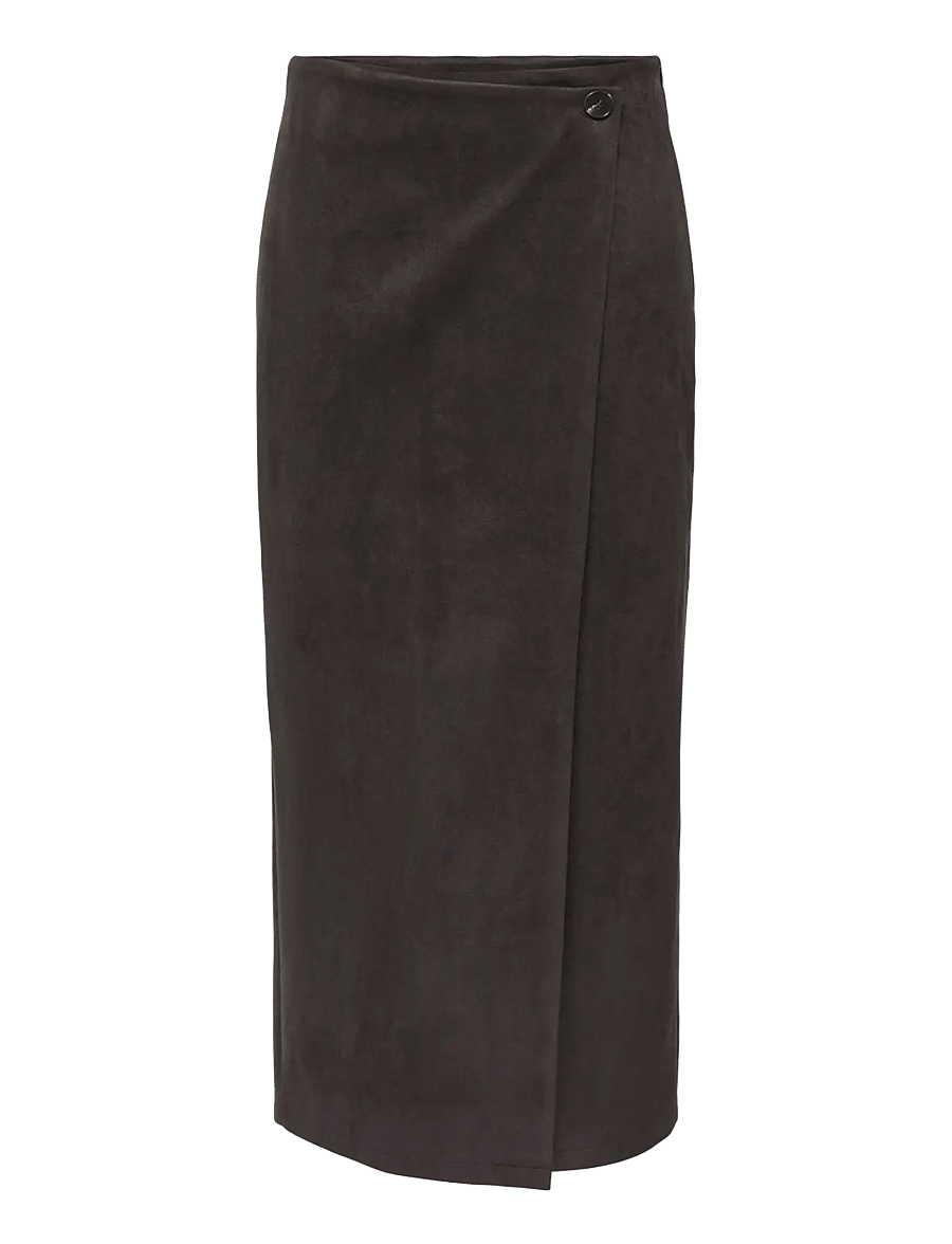 ONLY - ONLMIRA HW FAUX SUEDE LON WRAP SKIRT PNT - hõlmikseelikud - after dark - 0