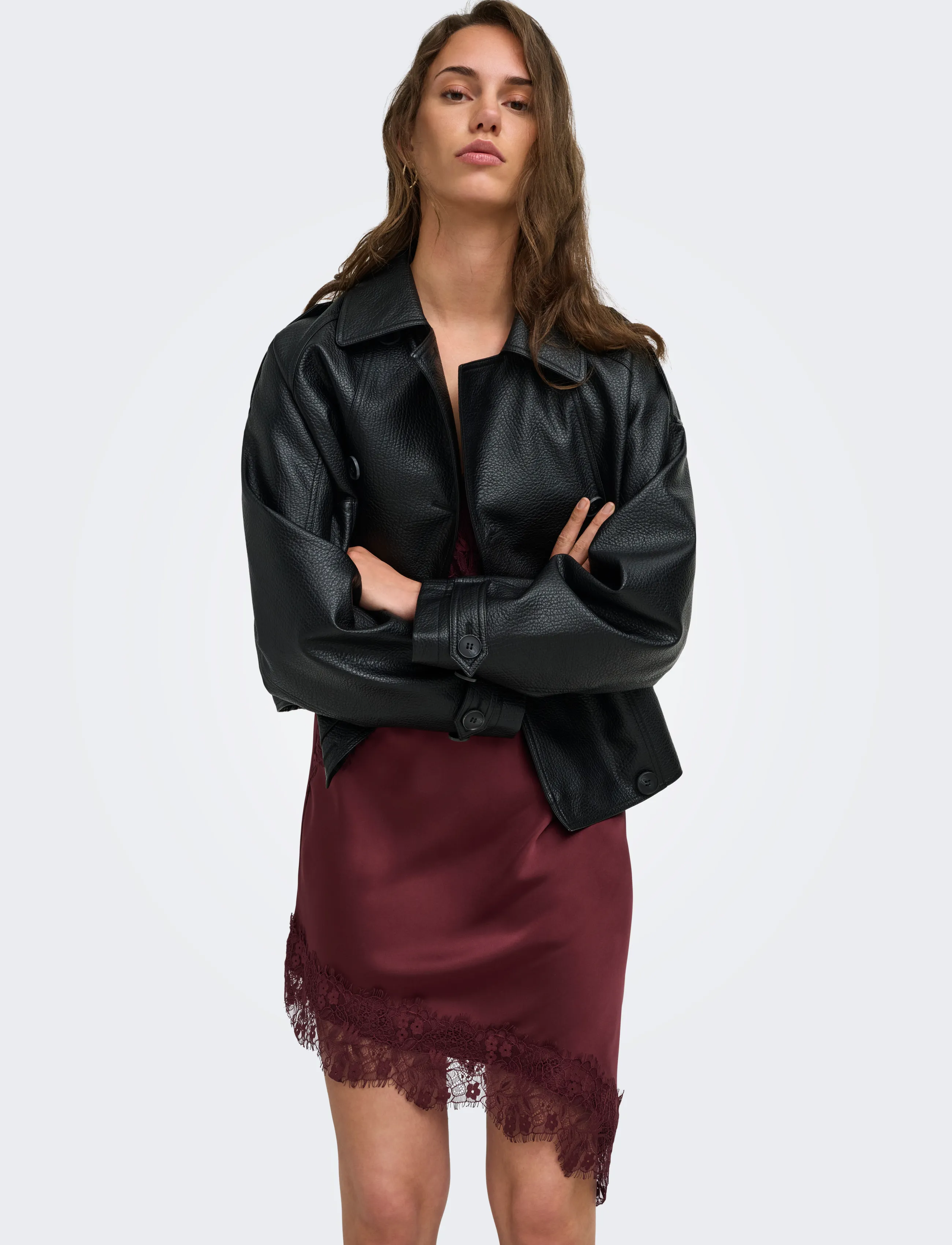 ONLY Onlindona Strap Satin Lace Dress Wvn midiklänningar dam – bild 5