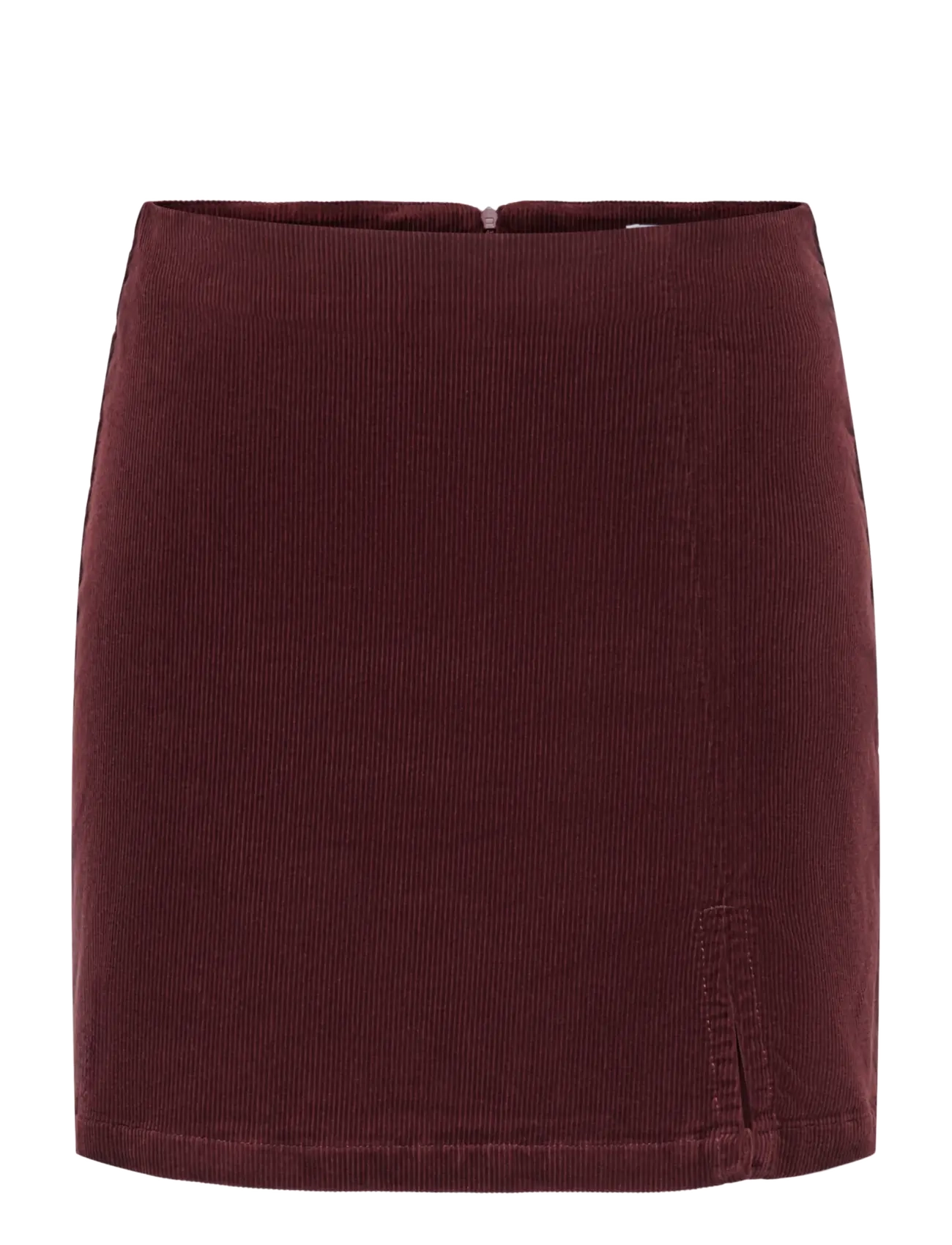 ONLY ONLFLORA HW CORD SHORT SLIT SKIRT PNT - Only - RUM RAISIN / burgundy