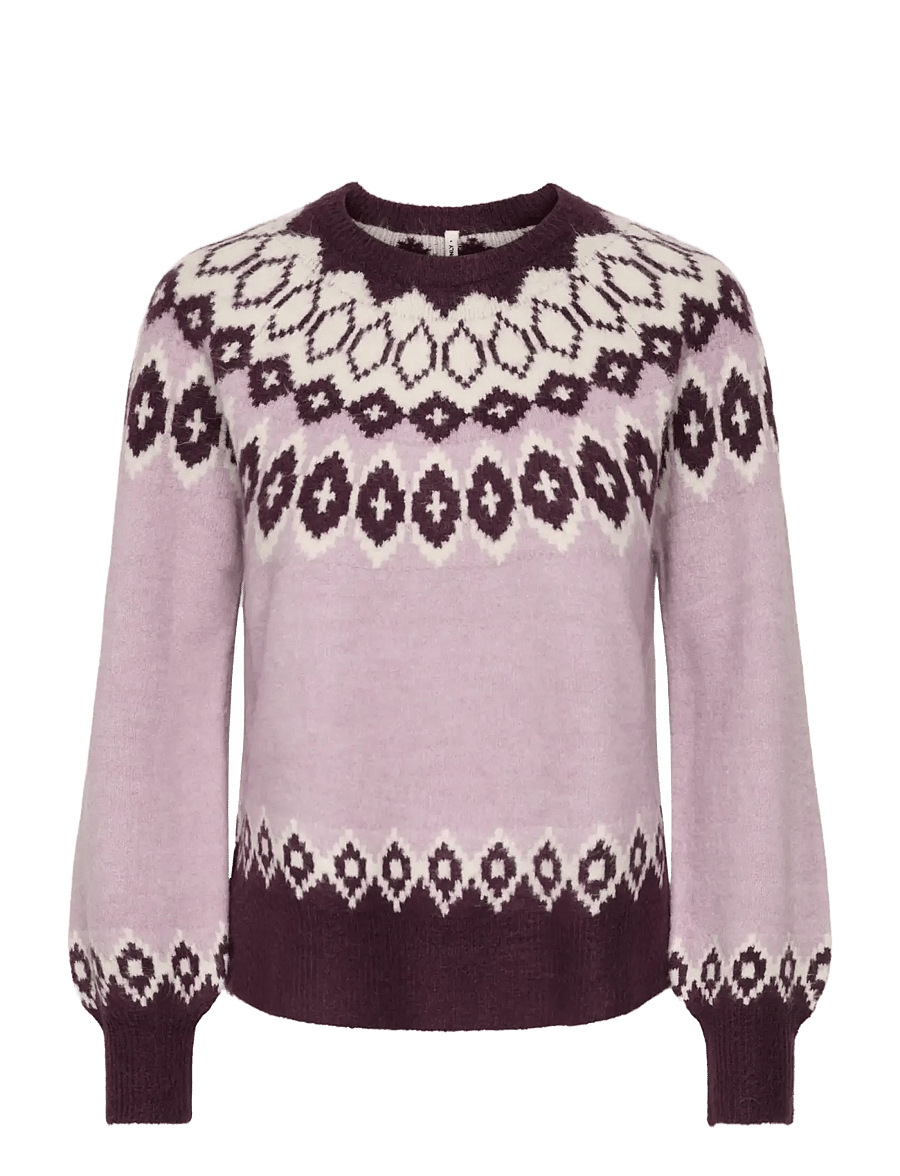 ONLY - ONLRUSTY LS FAIR ISLE O-NECK BF KNT - stickade tröjor - fig - 1