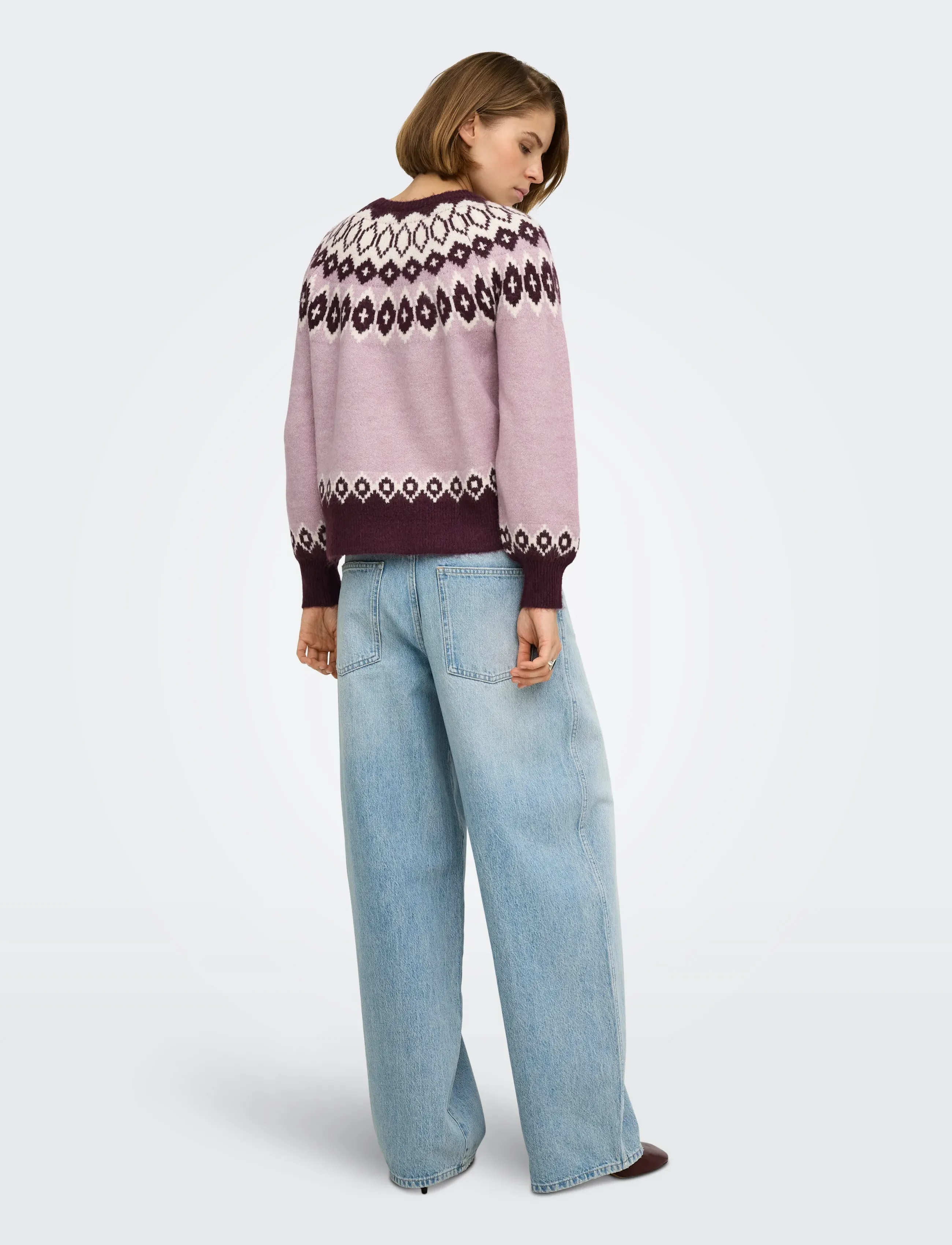 ONLY - ONLRUSTY LS FAIR ISLE O-NECK BF KNT - stickade tröjor - fig - 3