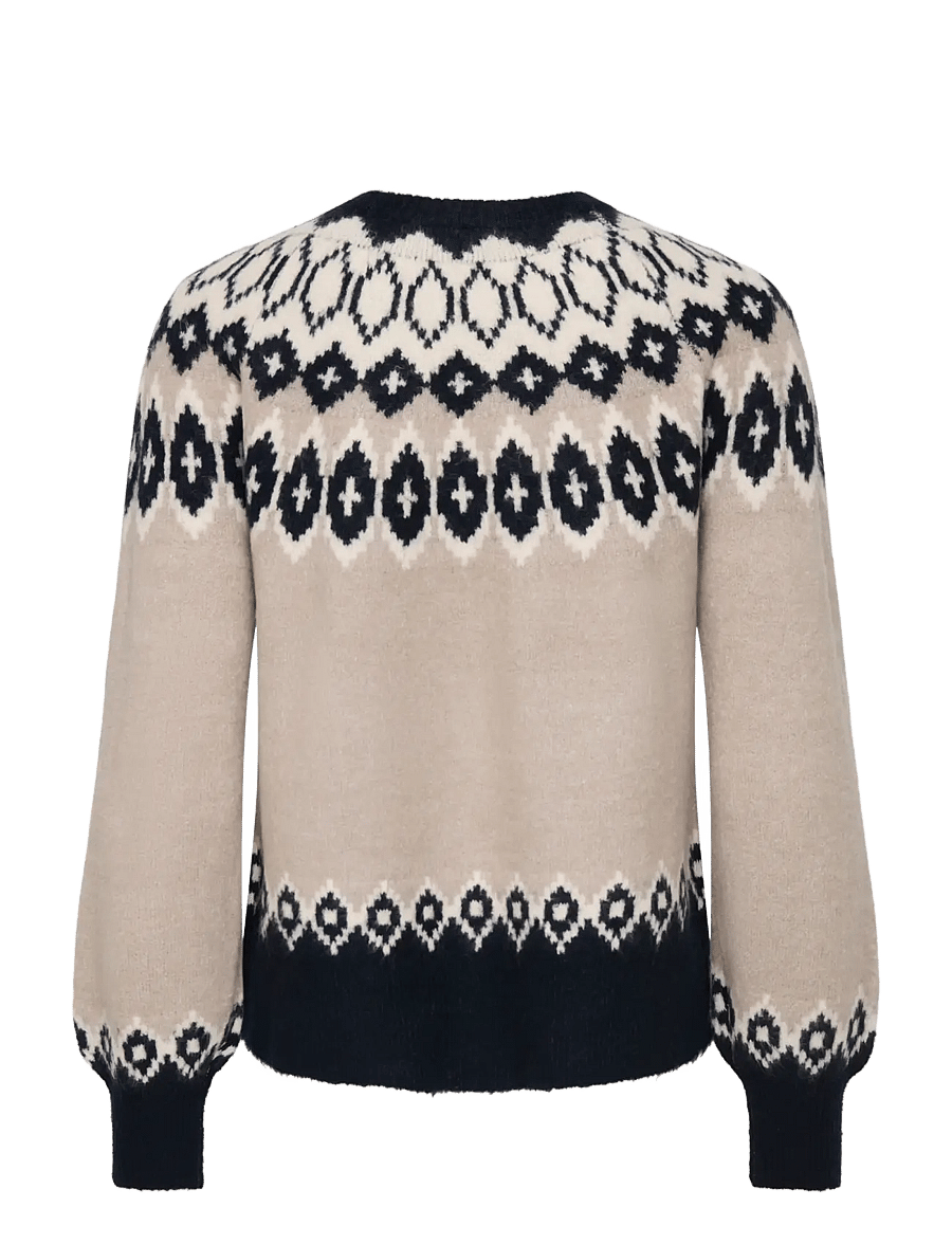 ONLY - ONLRUSTY LS FAIR ISLE O-NECK BF KNT - night sky - 2