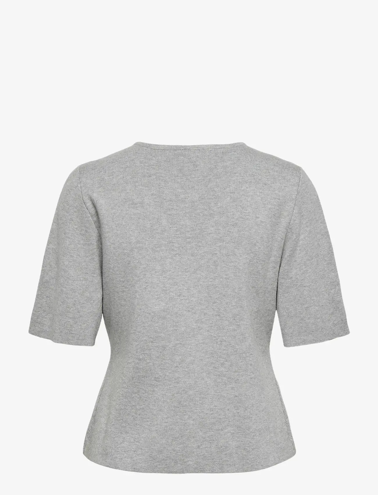 ONLY - ONLLUCY SS V-NECK BUTTON EX KNT - cardigans - light grey melange - 2