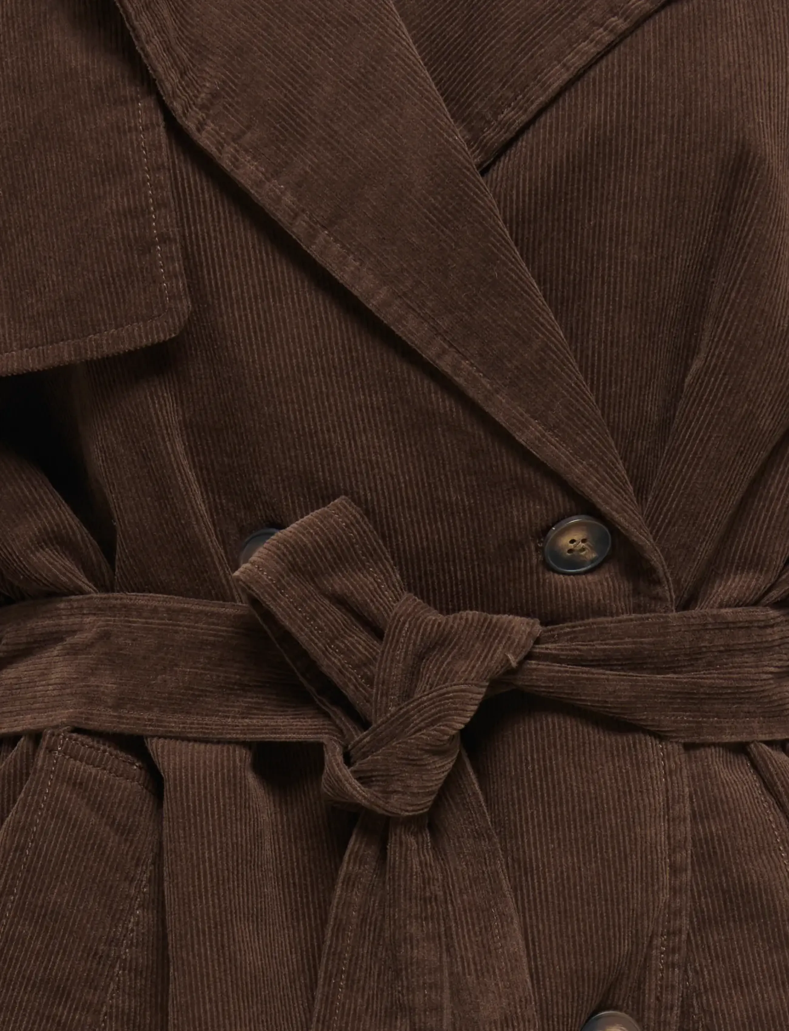 ONLY - ONLGARGI CORDUROY BELT TRENCHCOAT OTW - vihmamantlid - chicory coffee - 2