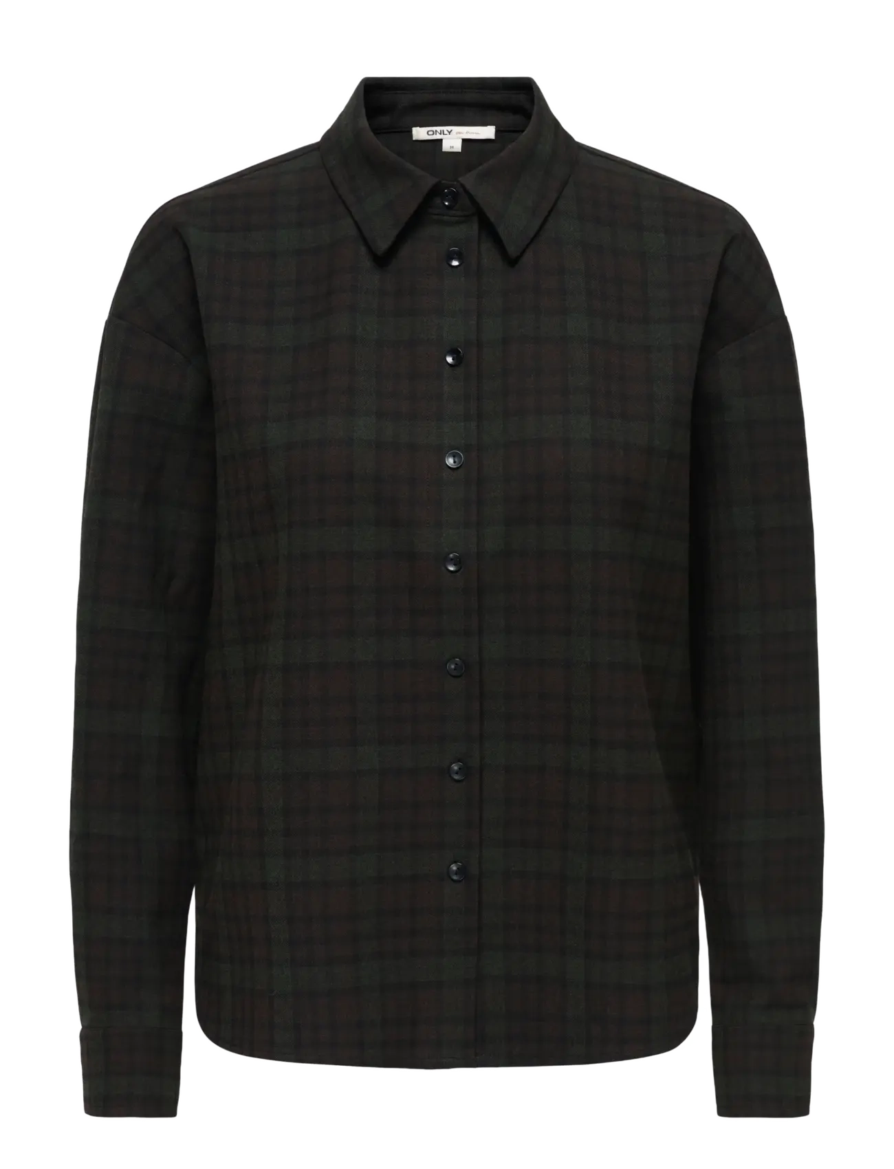 ONLY ONLRILEY-VANJA L/S CHECK SHIRT PNT - Blouses & Shirts - COFFEE BEAN / brown