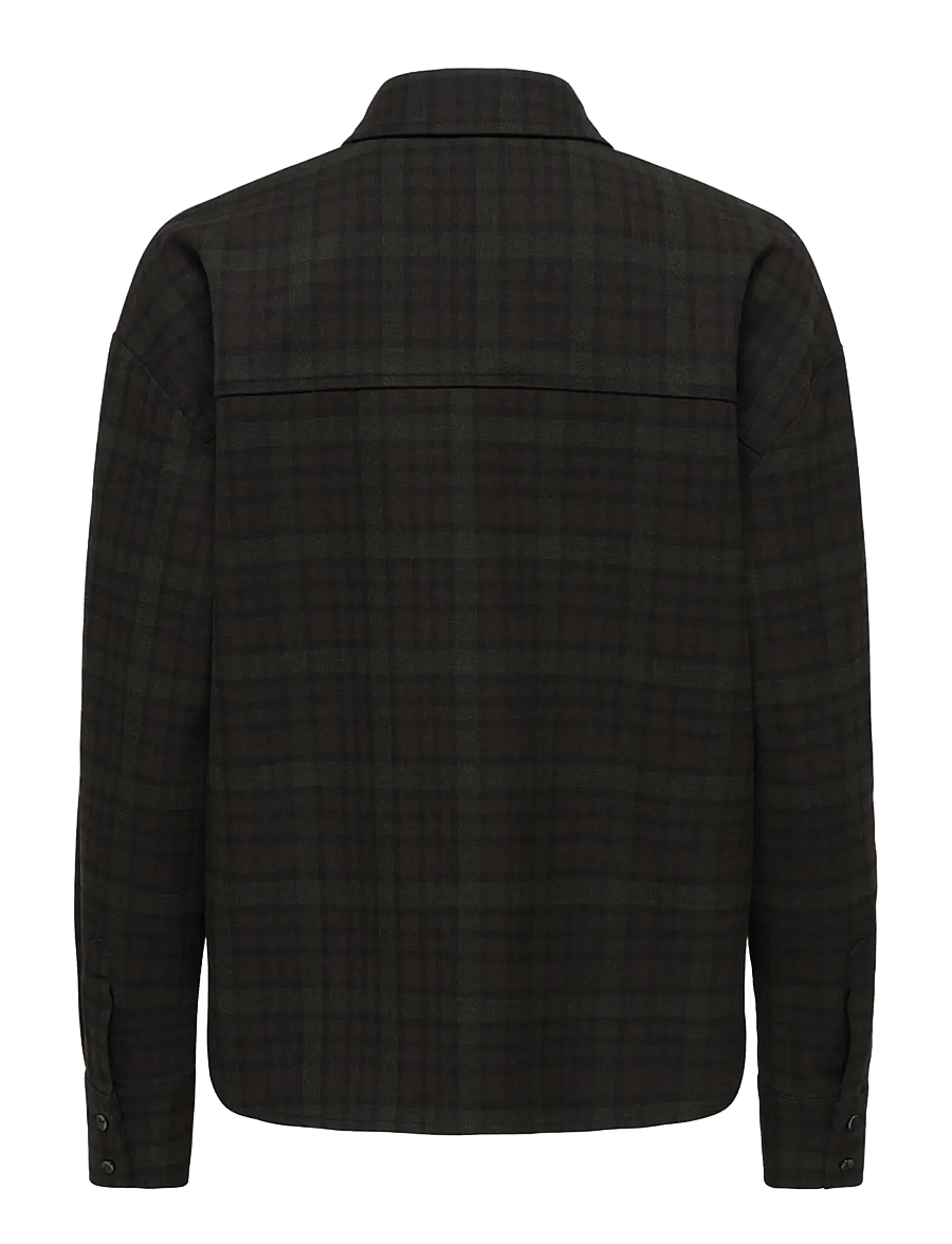 ONLY - ONLRILEY-VANJA L/S CHECK SHIRT PNT - coffee bean - 2