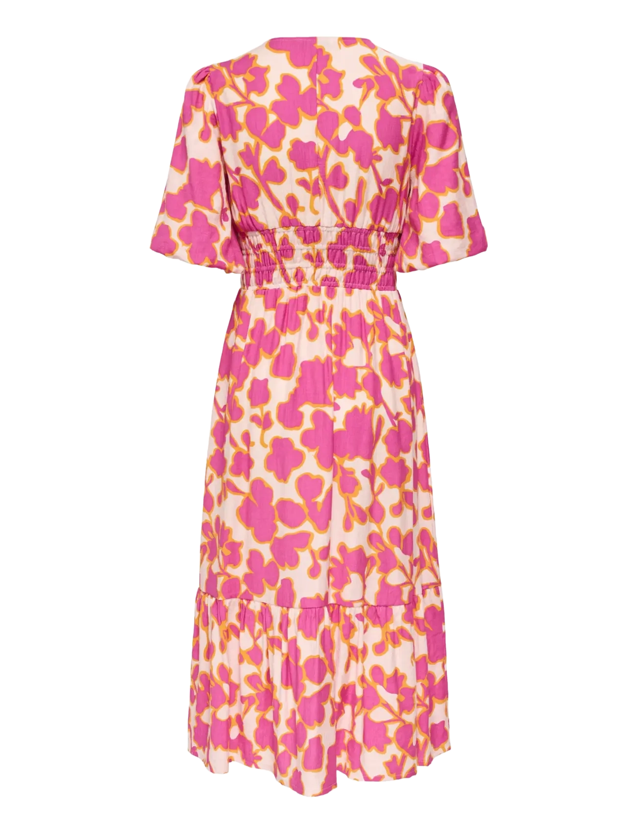 ONLY - ONLAURI MIKASI S/S MIDI DRESS WVV EX - midi kjólar - cloud dancer - 1