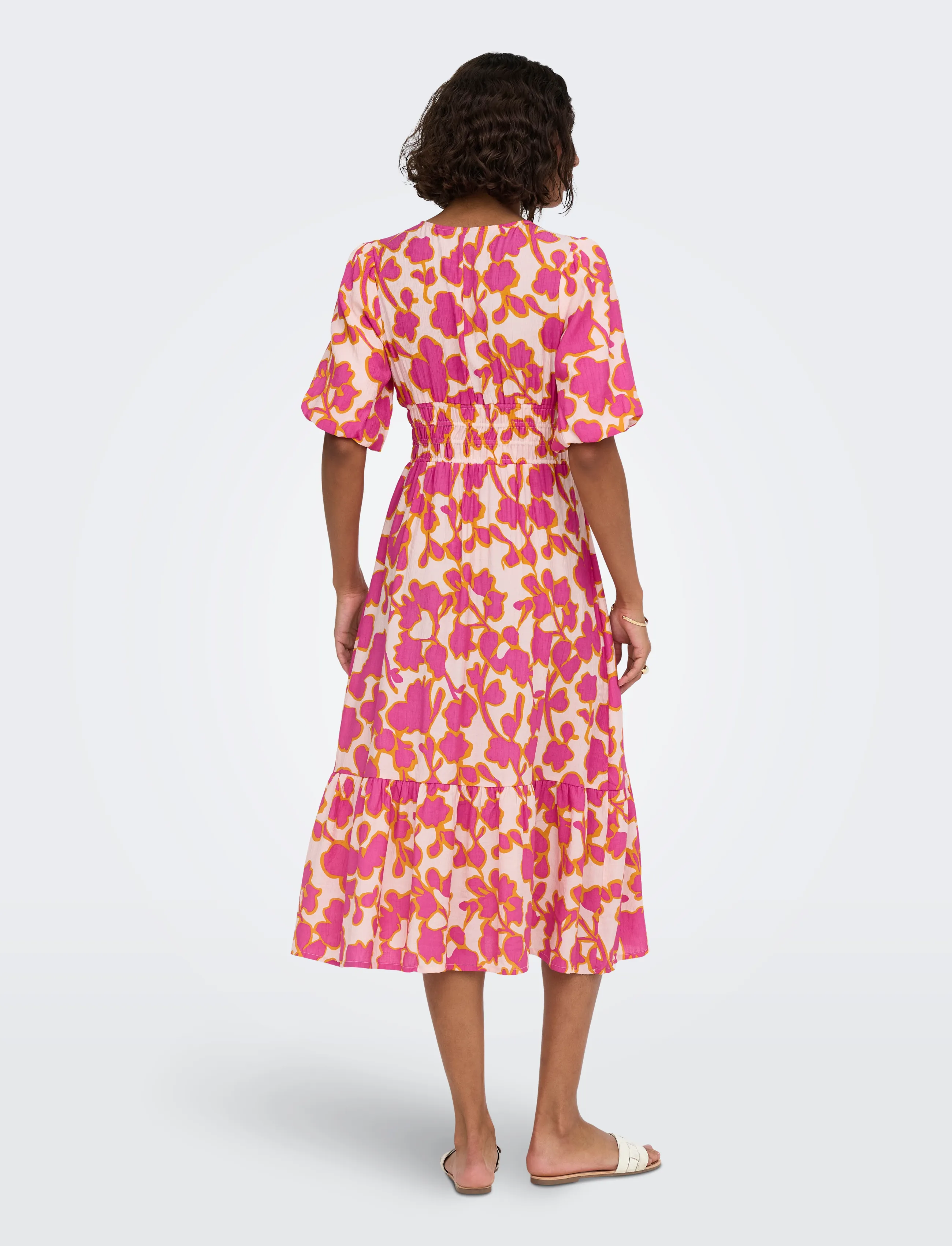 ONLY - ONLAURI MIKASI S/S MIDI DRESS WVV EX - midi kjoler - cloud dancer - 3