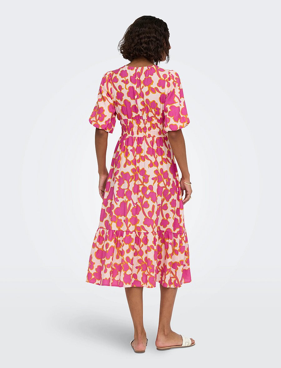 ONLY - ONLAURI MIKASI S/S MIDI DRESS WVV EX - midi kjoler - cloud dancer - 3