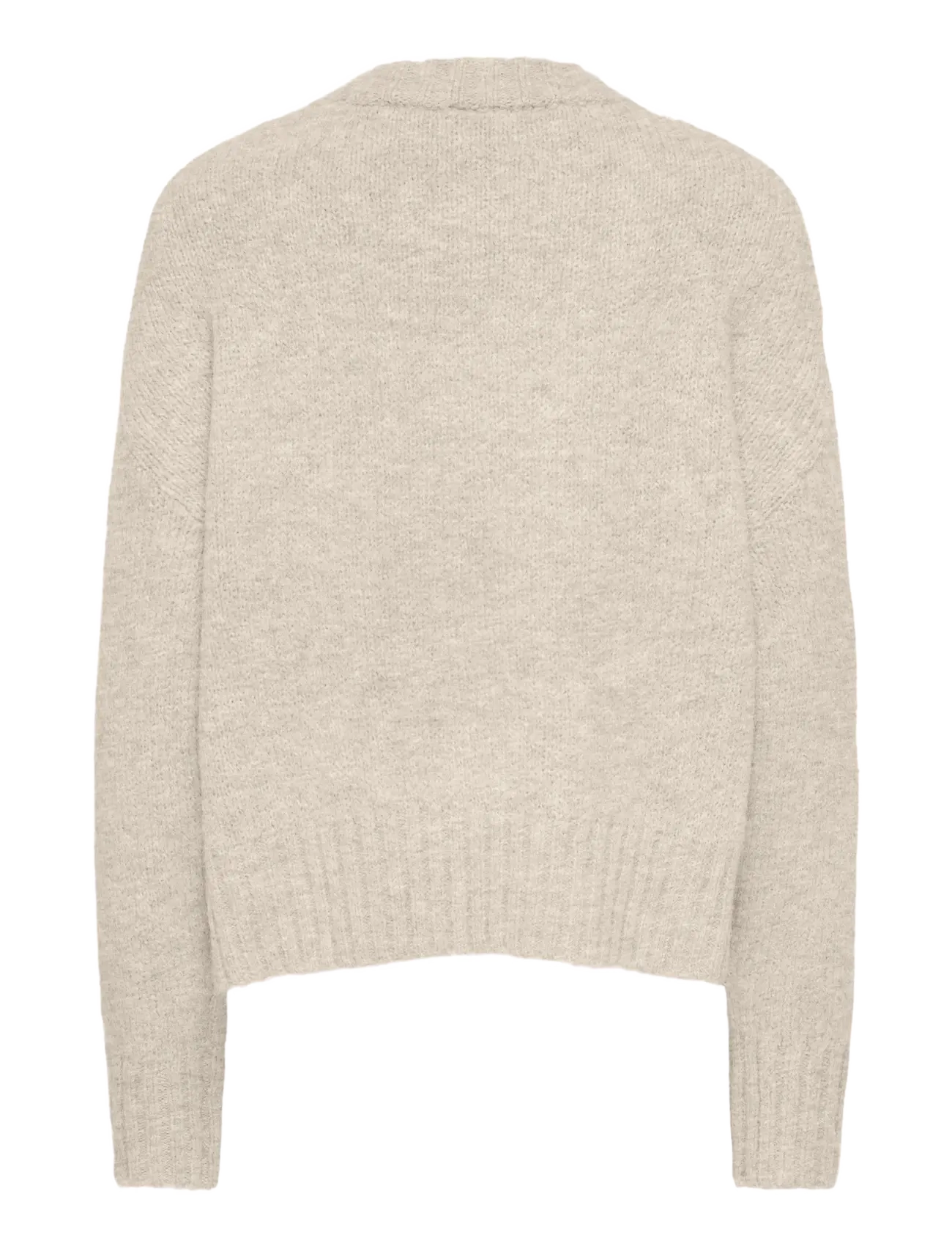 ONLY - ONLFIONA LS LOOSE V-NECK KNT - birch - 1
