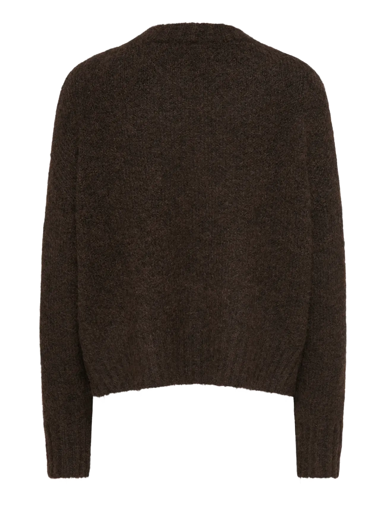 ONLY - ONLFIONA LS LOOSE V-NECK KNT - coffee bean - 2