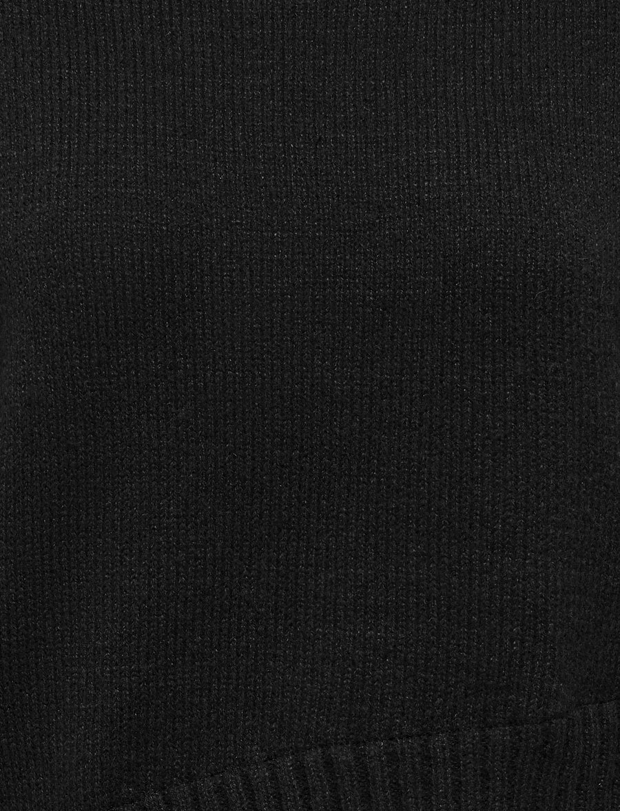 ONLY - ONLEVIE LS LACE MIX O-NECK KNT - stickade tröjor - black - 2