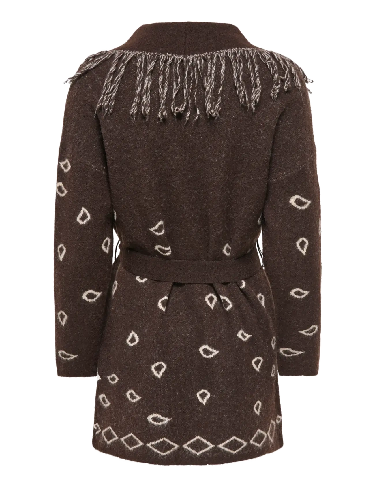 ONLY - ONLNEW MYRA LS FRINGE CARDIGAN CS KNT - koftor - coffee bean - 2