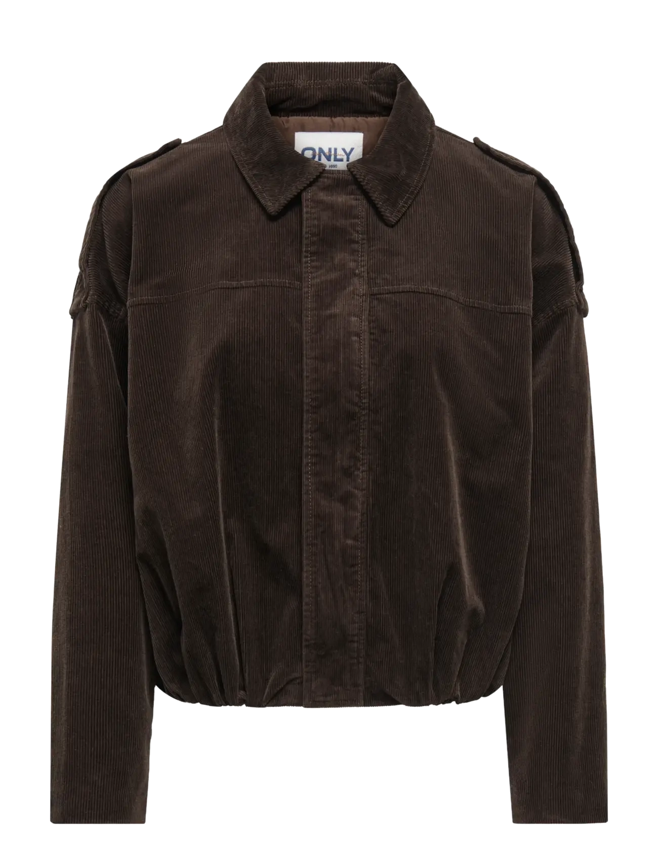 ONLY - ONLMOON-FLORA L/S CORD BOMBER JACKET PNT - bomber jackets - chocolate brown - 1