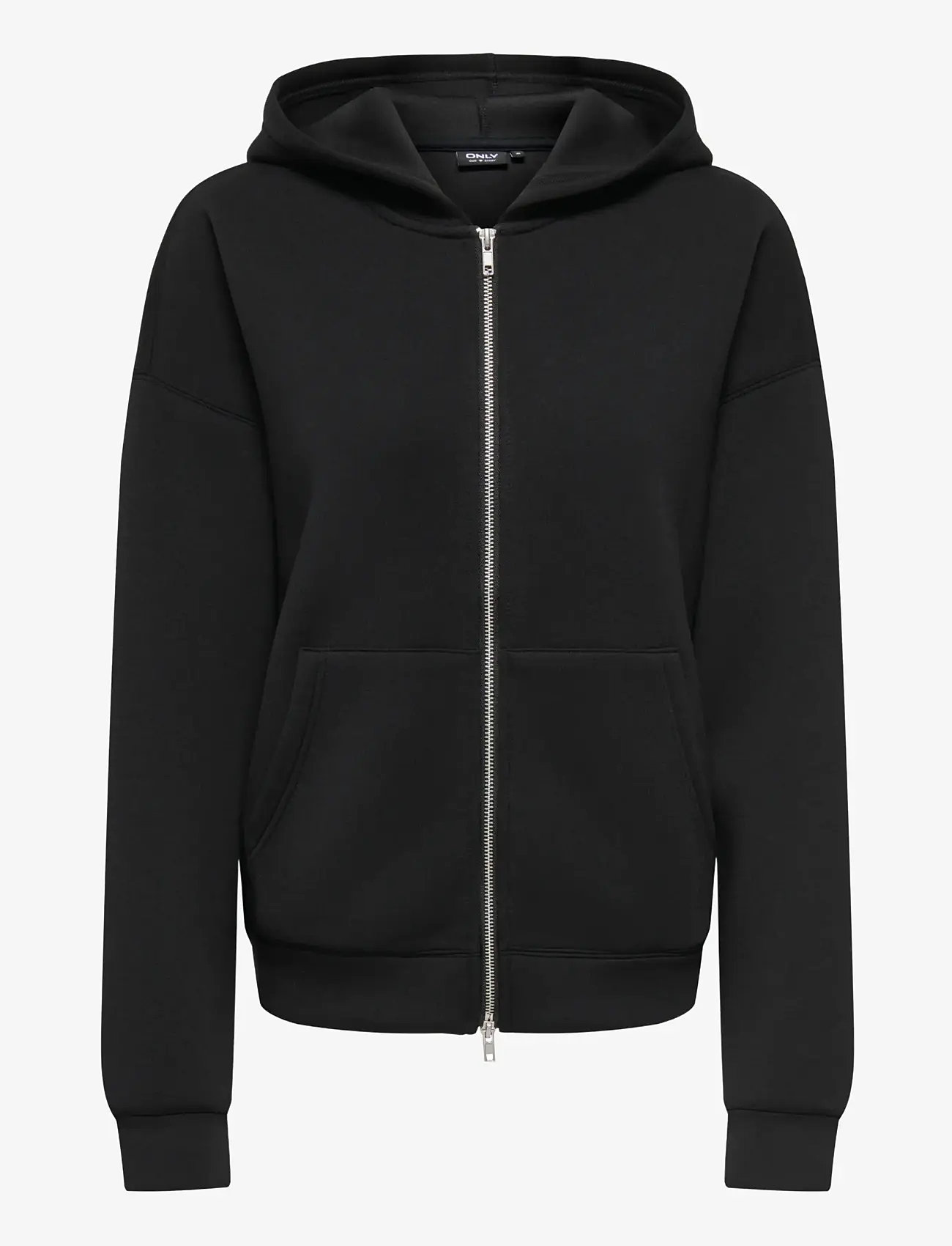 ONLY - ONLNAOMI L/S TWO-WAY ZIP HOODIE SWT NOOS - kapuzenpullover - black - 1