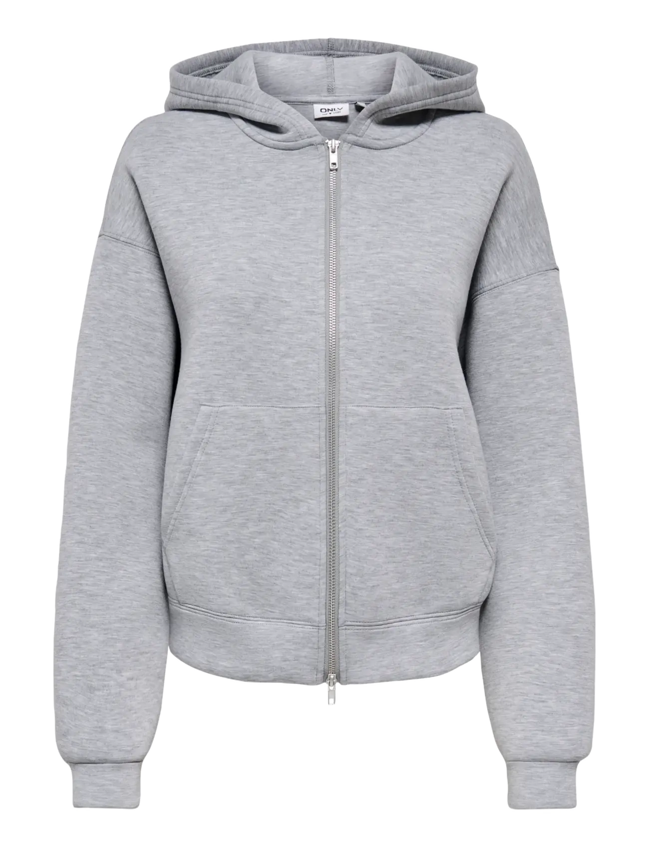 ONLY ONLNAOMI L/S TWO-WAY ZIP HOODIE SWT NOOS - ONLY - LIGHT GREY MELANGE / grey