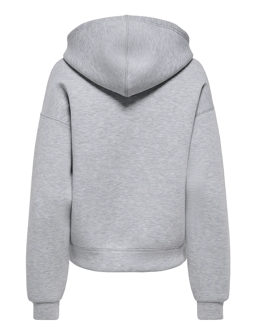 ONLY - ONLNAOMI L/S TWO-WAY ZIP HOODIE SWT NOOS - kapuzenpullover - light grey melange - 2