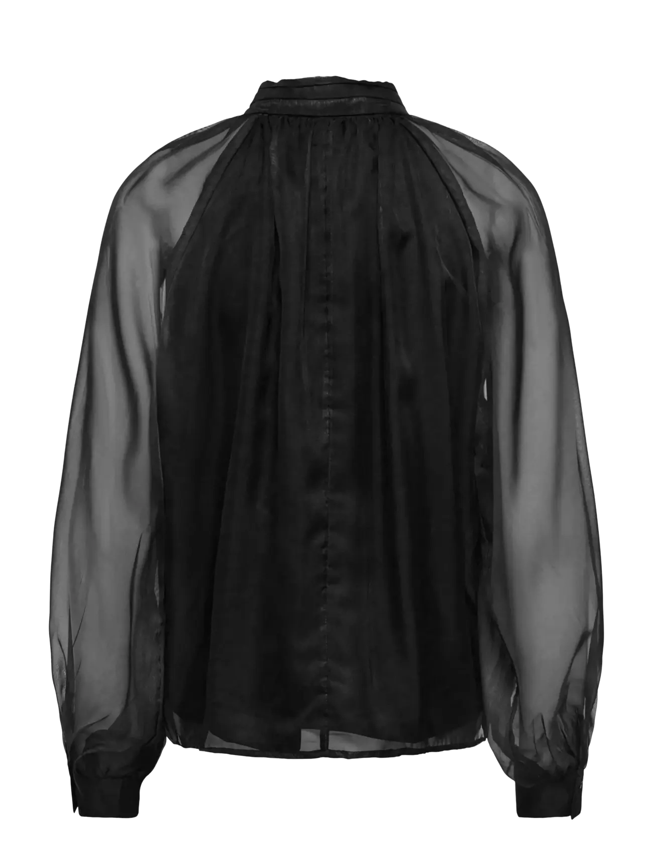 ONLY - ONLLUMERIA L/S TIE BLOUSE WVN - black - 1