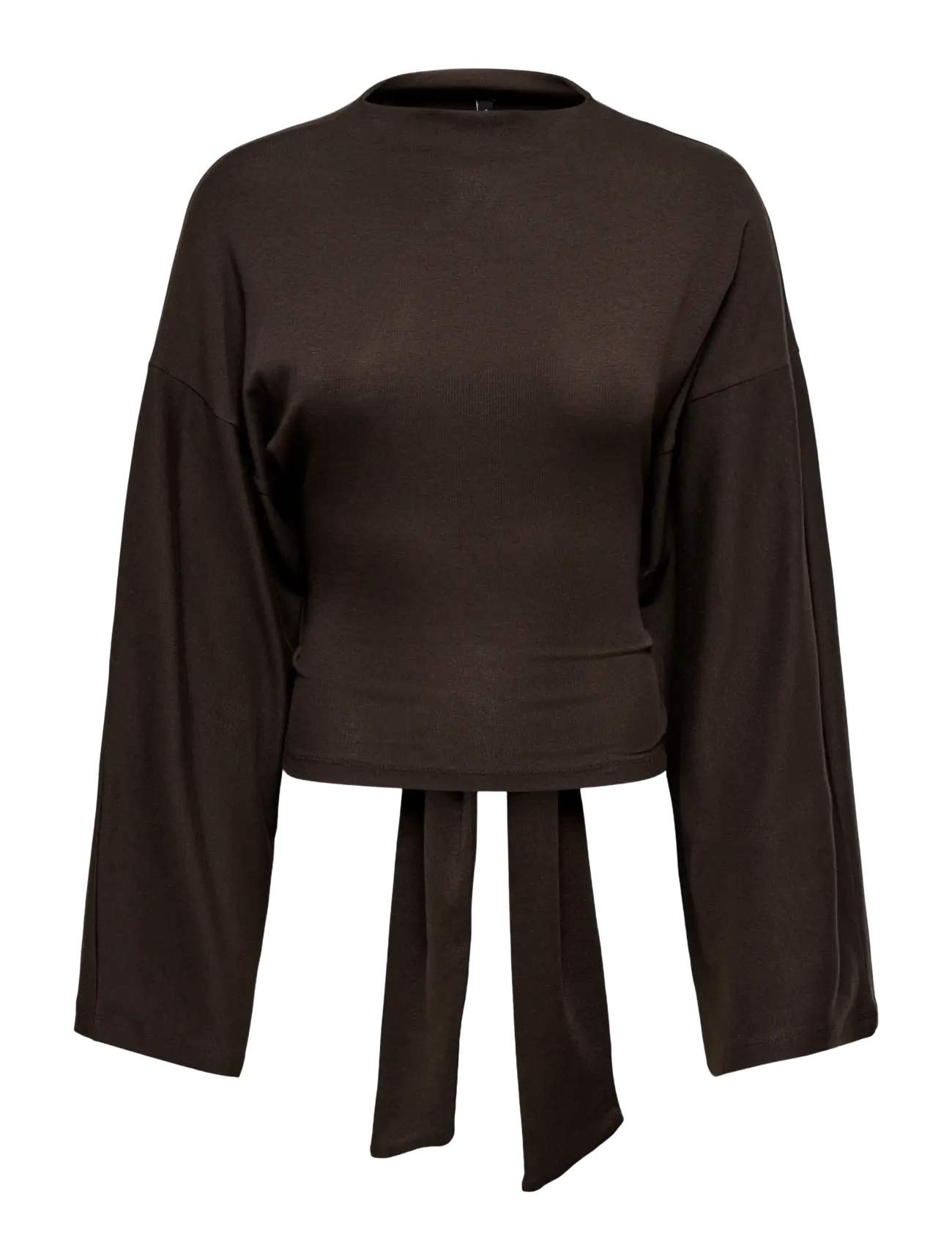 ONLY ONLESTRID L/S TIE TOP JRS - Only - COFFEE BEAN / brown