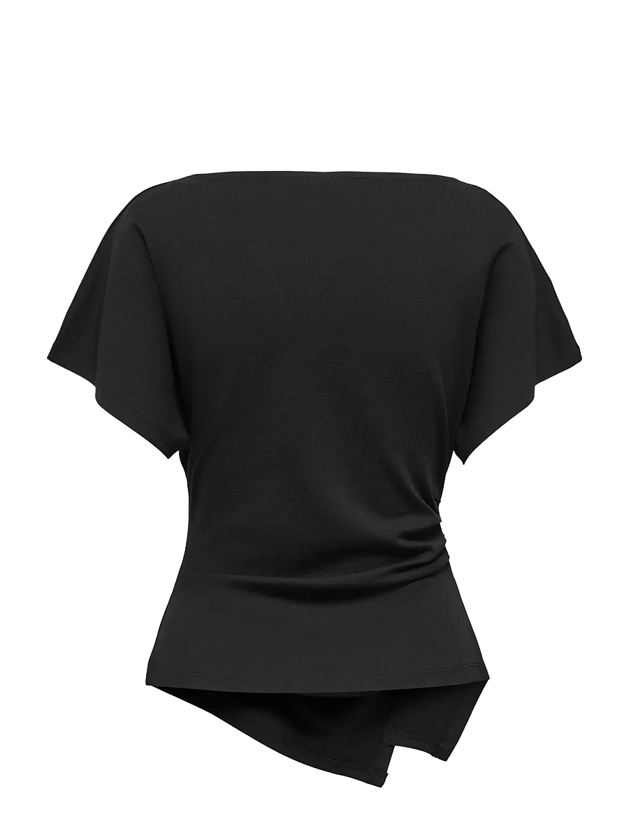 ONLY - ONLEMBER S/S WATERFALL TOP JRS - t-shirts - black - 2