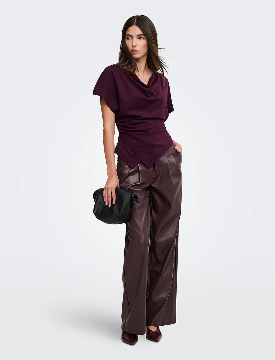 ONLY - ONLEMBER S/S WATERFALL TOP JRS - t-shirts - winetasting - 4
