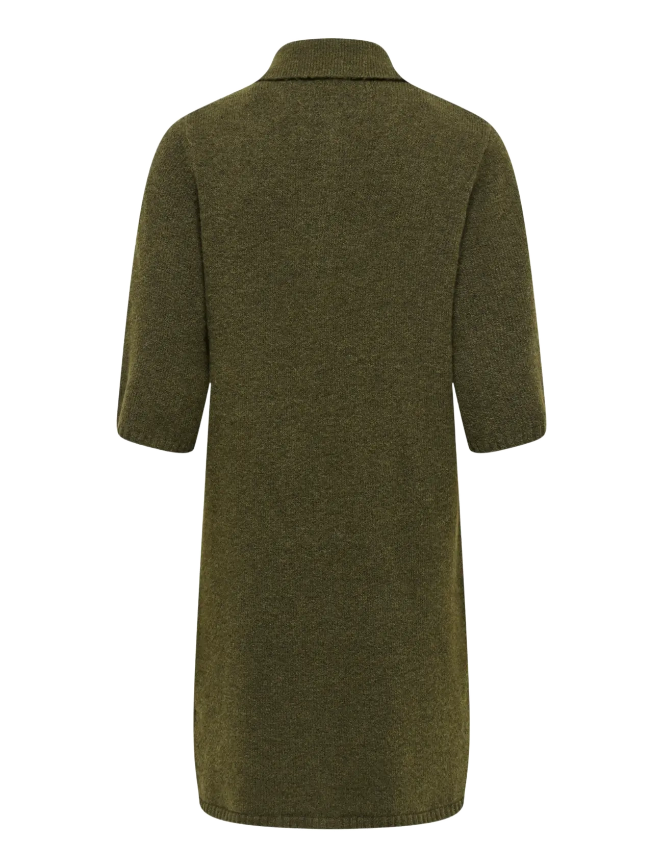 ONLY - ONLALIVIA 2/4 COLLAR DRESS KNT - skjortklänningar - beech - 2