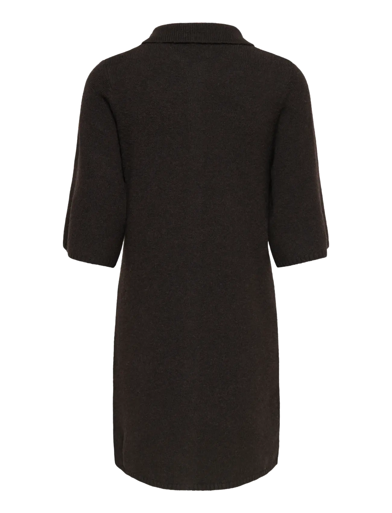 ONLY - ONLALIVIA 2/4 COLLAR DRESS KNT - skjortekjoler - coffee bean - 2