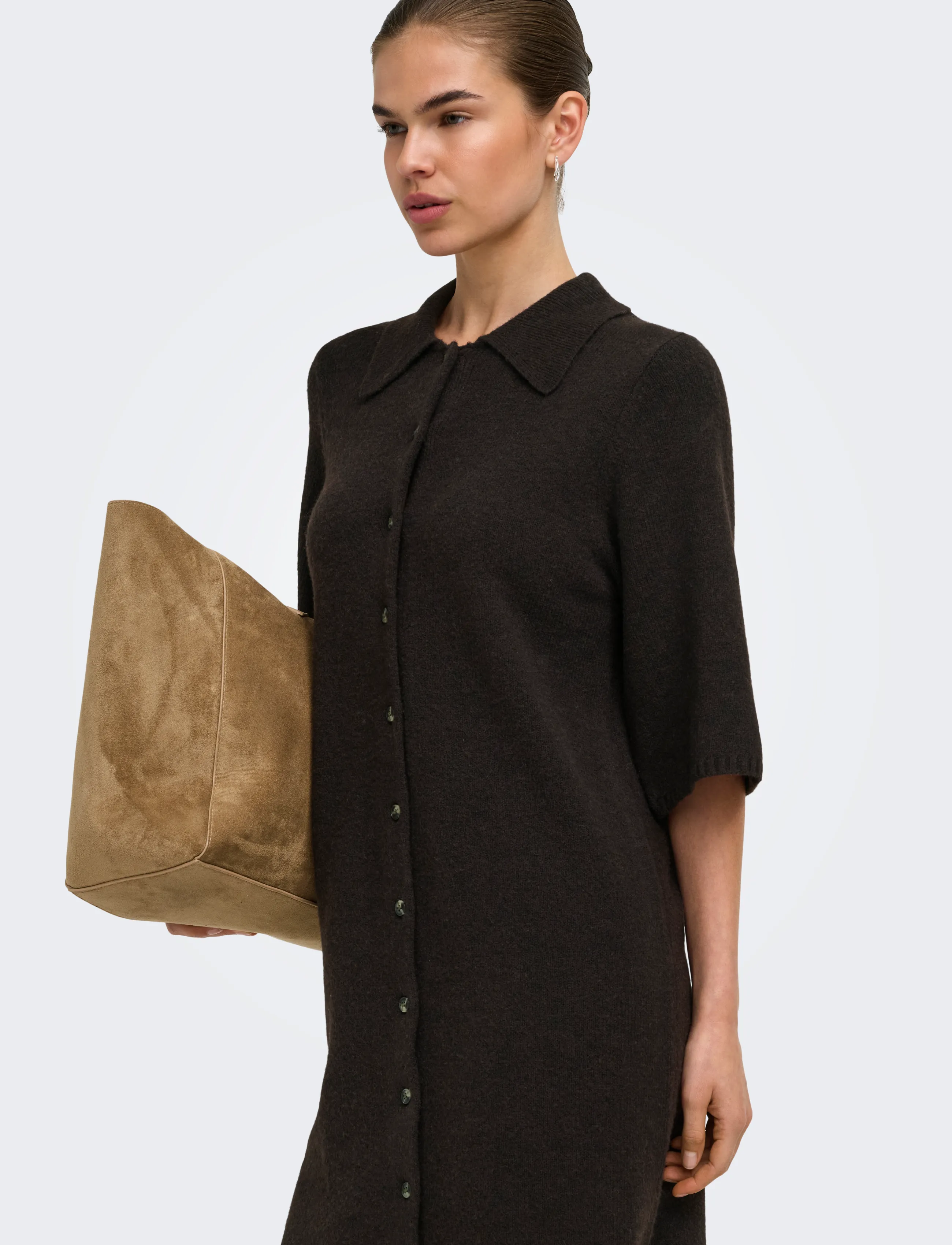 ONLY Onlalivia 2/4 Collar Dress Knt stickade klänningar dam – bild 6