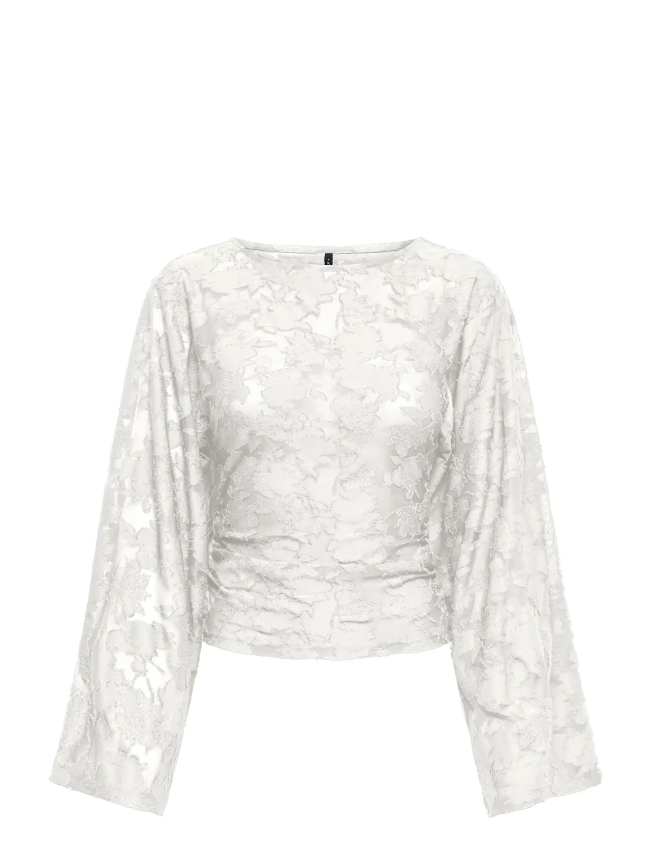ONLY ONLNADIA L/S RUCHING TOP JRS - ONLY - CLOUD DANCER / white