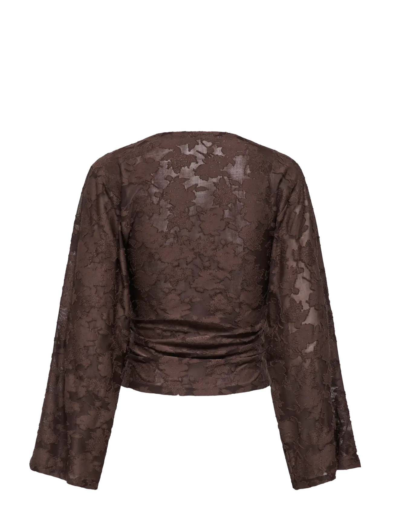 ONLY - ONLNADIA L/S RUCHING TOP JRS - coffee bean - 1