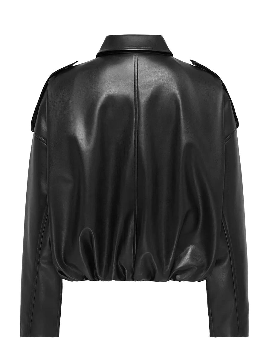 ONLY - ONLMOON-NELI L/S FAUX LEATHER BOMBER PNT - forårsjakker - black - 2