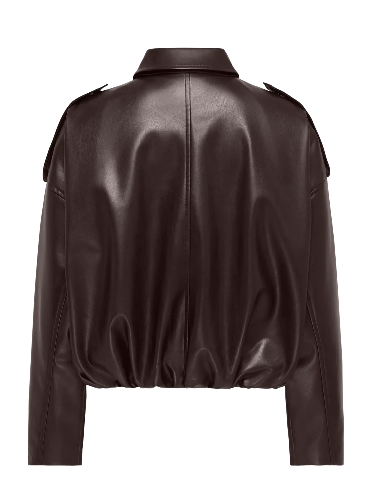ONLY - ONLMOON-NELI L/S FAUX LEATHER BOMBER PNT - chocolate torte - 2