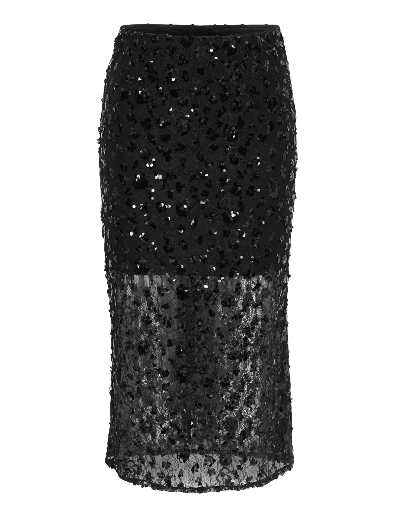 ONLY ONLCELY SEQUINS MIDI SKIRT  WVN - Sequin skirts - BLACK / black