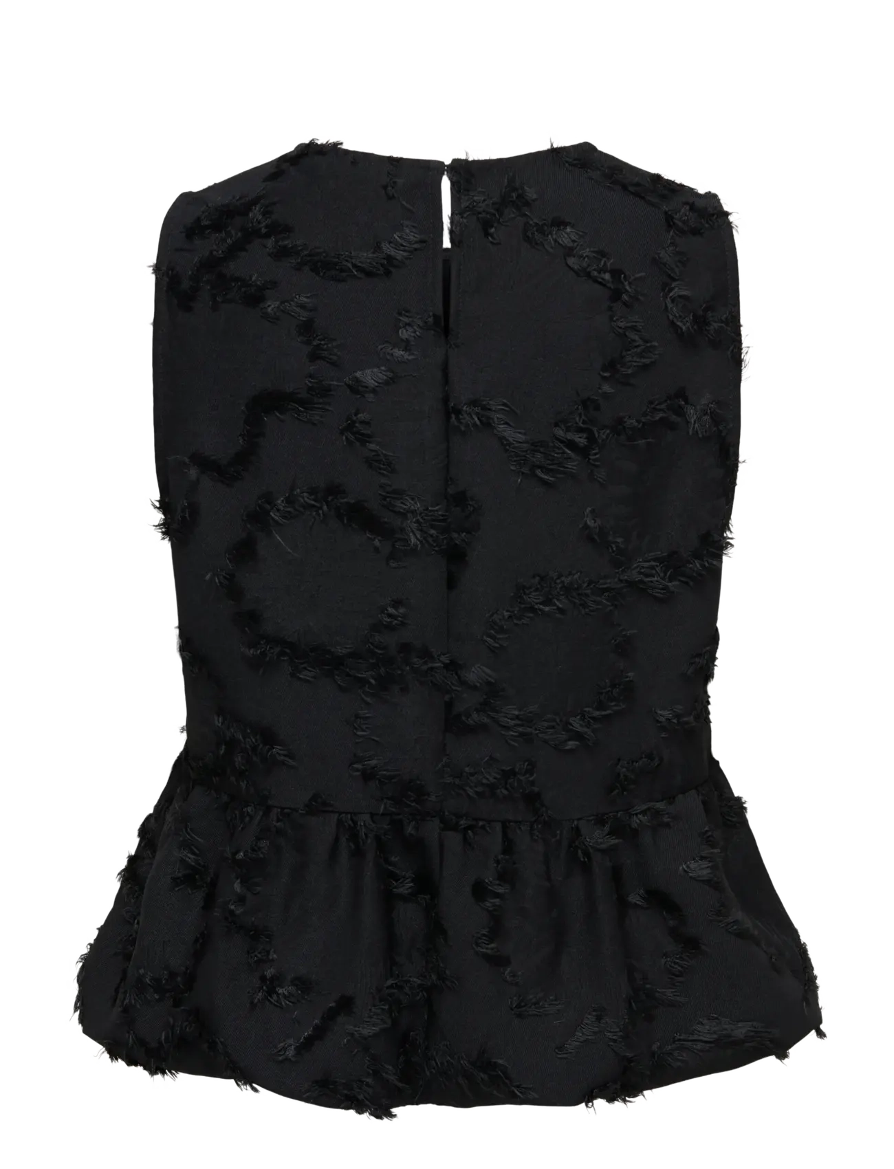 ONLY - ONLMETINA S/L JACQUARD DOBBY TOP WVN - Ärmlösa blusar - black - 2
