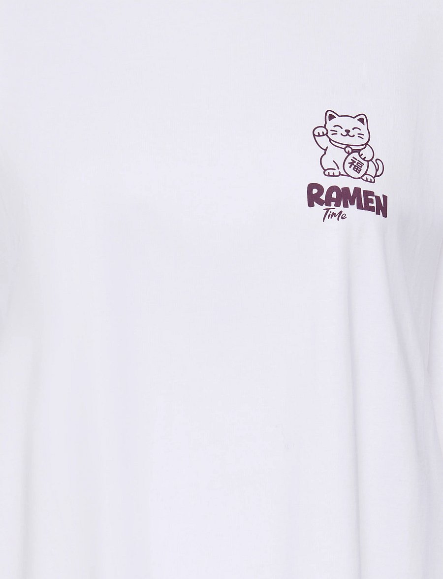 ONLY - ONLCELESTINE L/S PRINT TOP BOX JRS - långärmade toppar - bright white - 2
