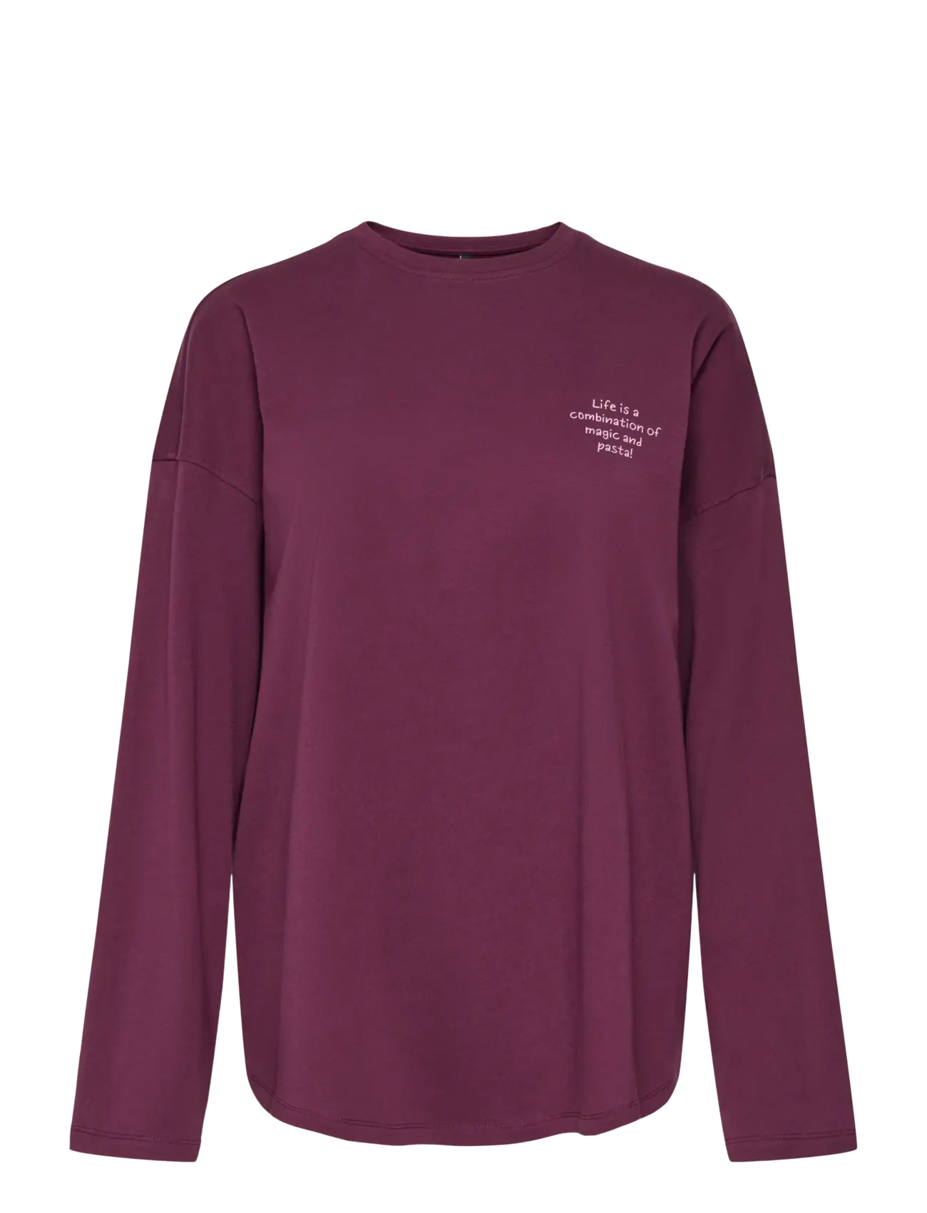 ONLY ONLCELESTINE L/S PRINT TOP BOX JRS - Only - FIG / burgundy