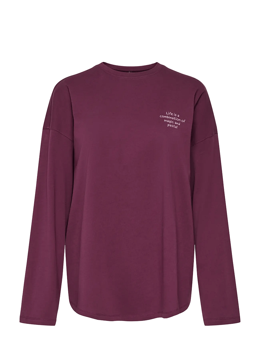 ONLY - ONLCELESTINE L/S PRINT TOP BOX JRS - långärmade toppar - fig - 0