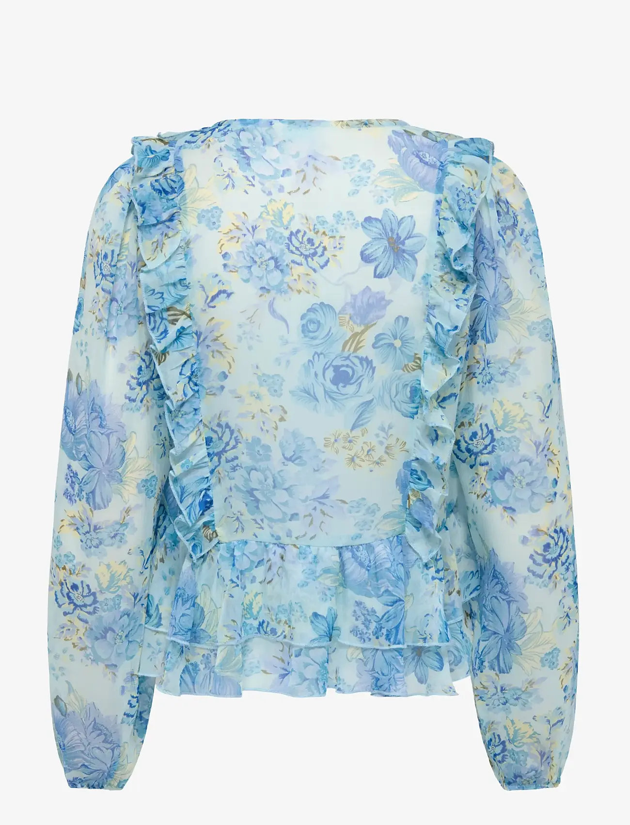 ONLY - ONLVICTORIA LS FRILL TOP WVN EX - langærmede bluser - cloud dancer - 2